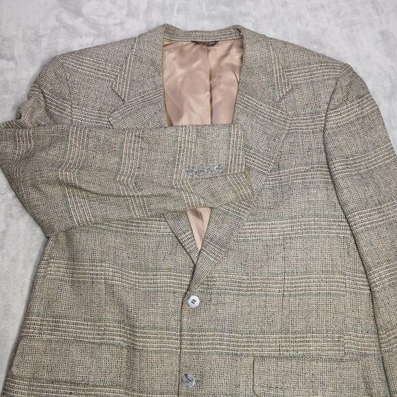 Bill Blass Mens Silk Blazer (Fits 44R) Classic USA Made Vintage 80s Sport Coat - Picture 1 of 11